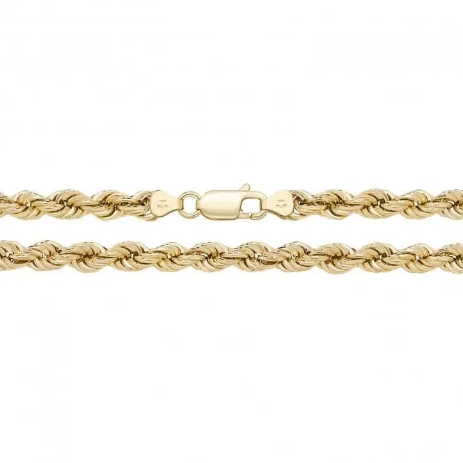 9ct Yellow Gold Rope Chain Necklace