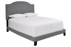 Adelloni Gray Queen Upholstered Bed