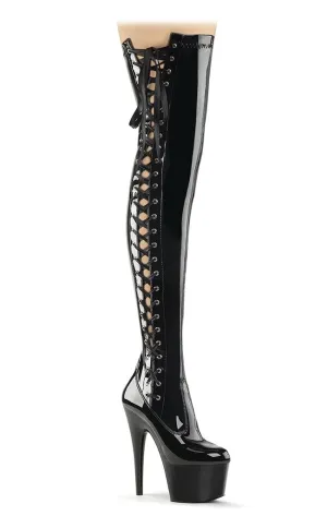 ADORE-3050 Black Patent Thigh High Boots