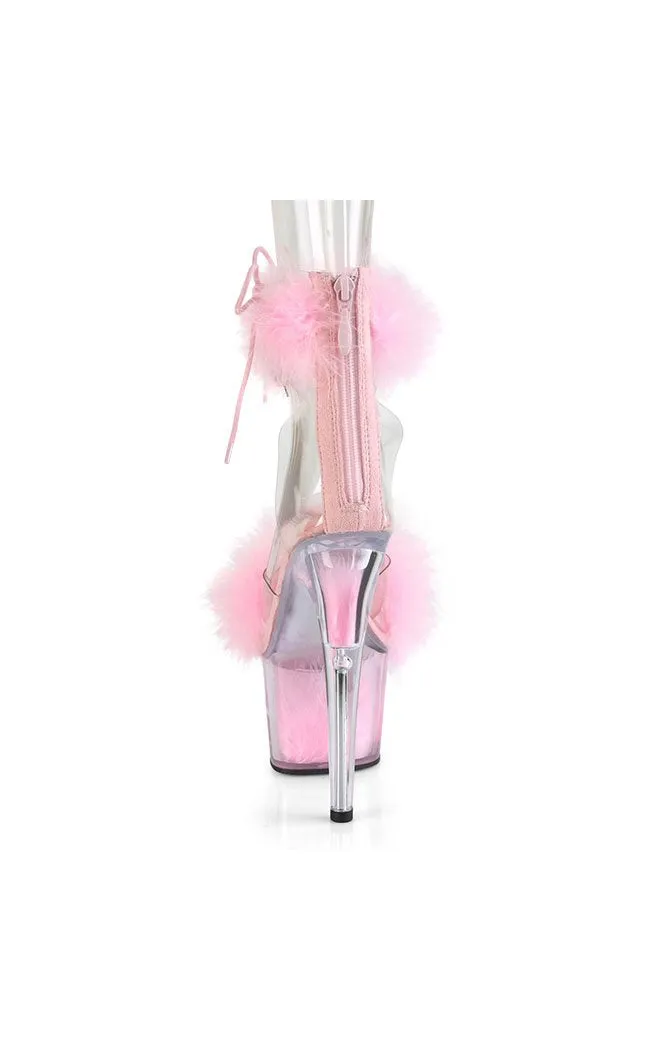 ADORE-724F Baby Pink Fluffy Heels