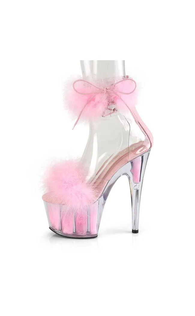 ADORE-724F Baby Pink Fluffy Heels