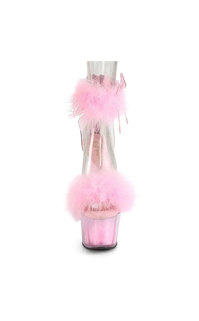 ADORE-724F Baby Pink Fluffy Heels