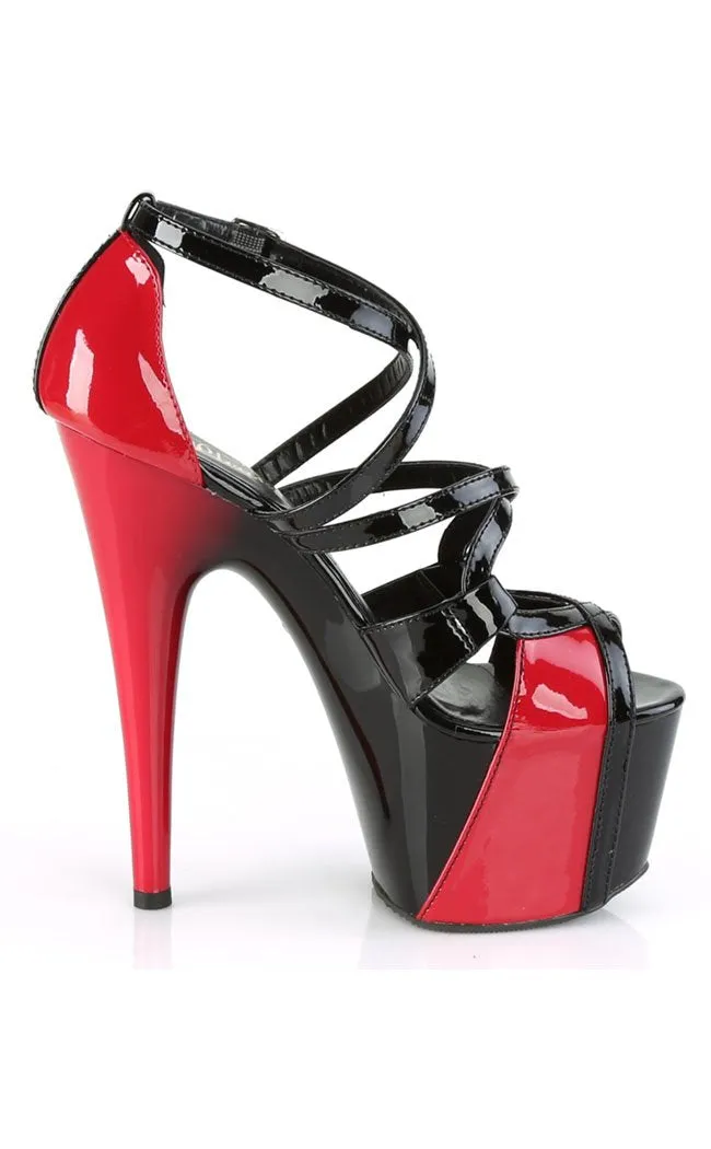 ADORE-764 Black & Red Patent Heels