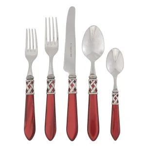 Aladdin Antique Five Piece Place Setting - Red