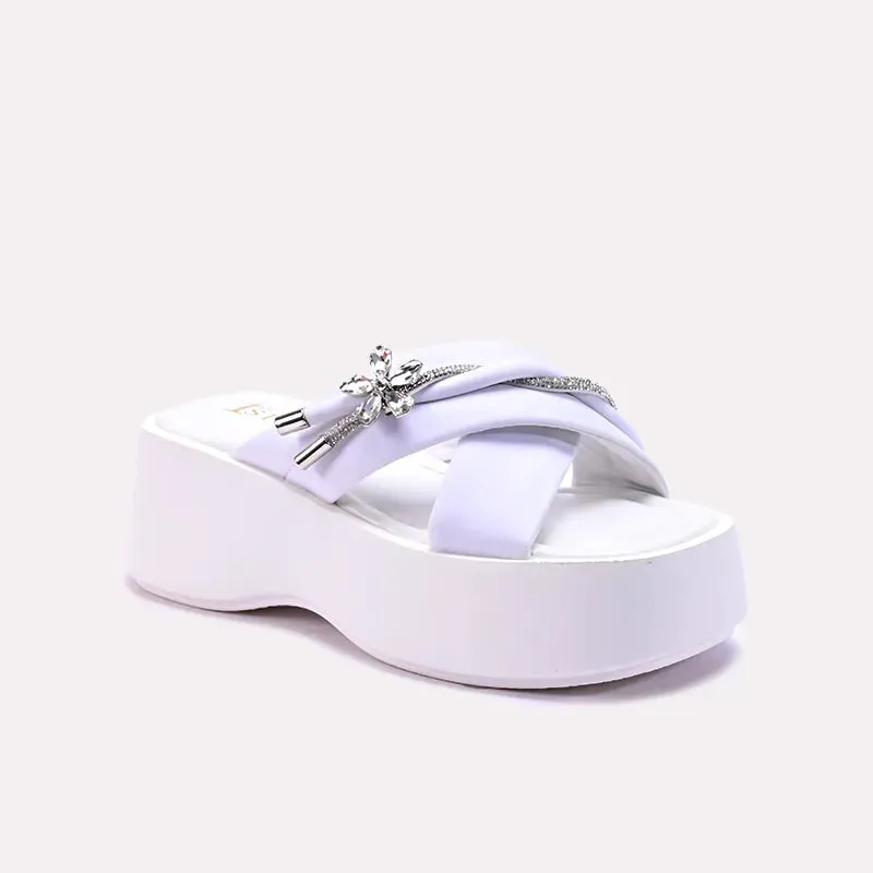 Alison White Casual Platform Slides 0412714