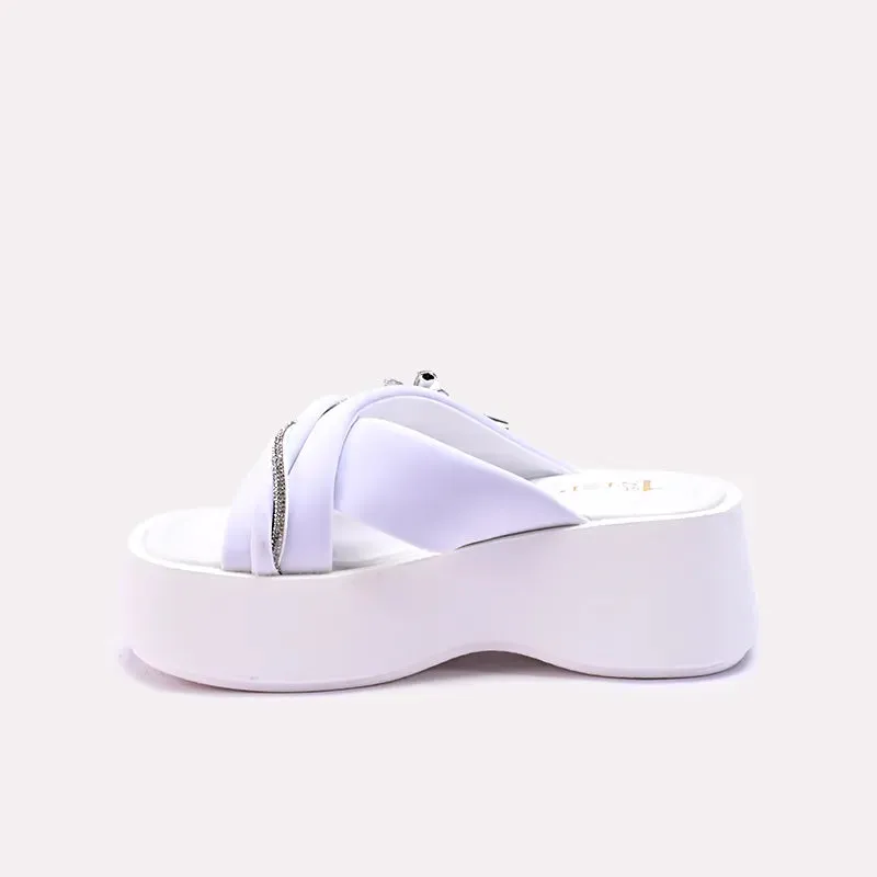 Alison White Casual Platform Slides 0412714