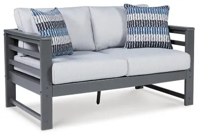 Amora Outdoor Loveseat and 2 Chairs with Coffee Table