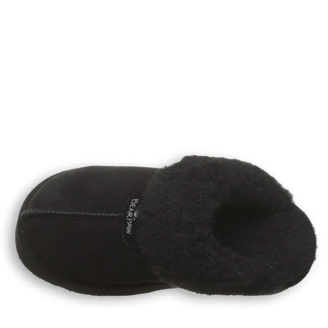 Bearpaw Women's Retro Loki Suede Slide Slipper Black