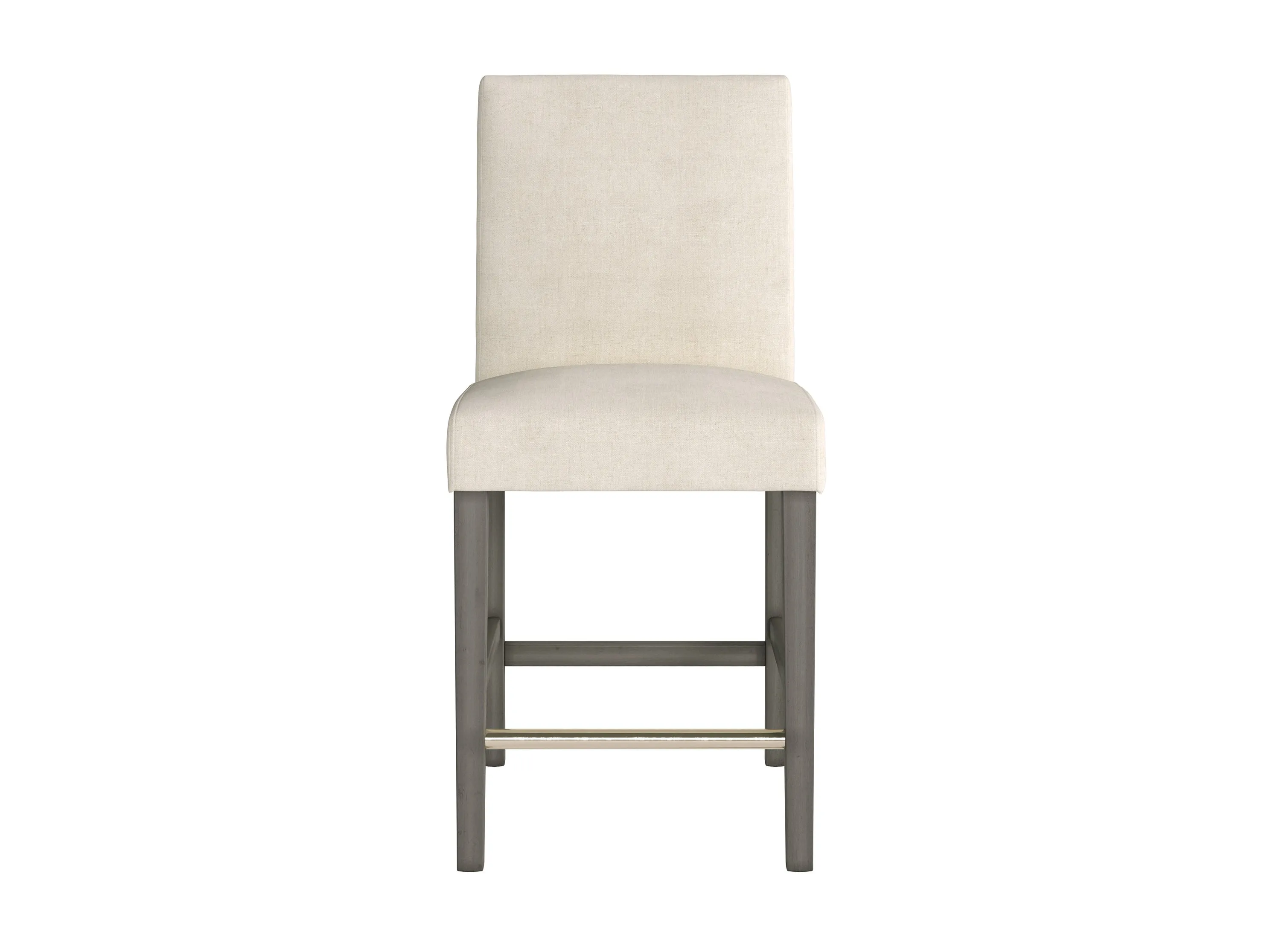 Beige Fabric Counter Height Stool