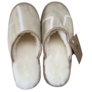 Beige Kelly XL White Slippers