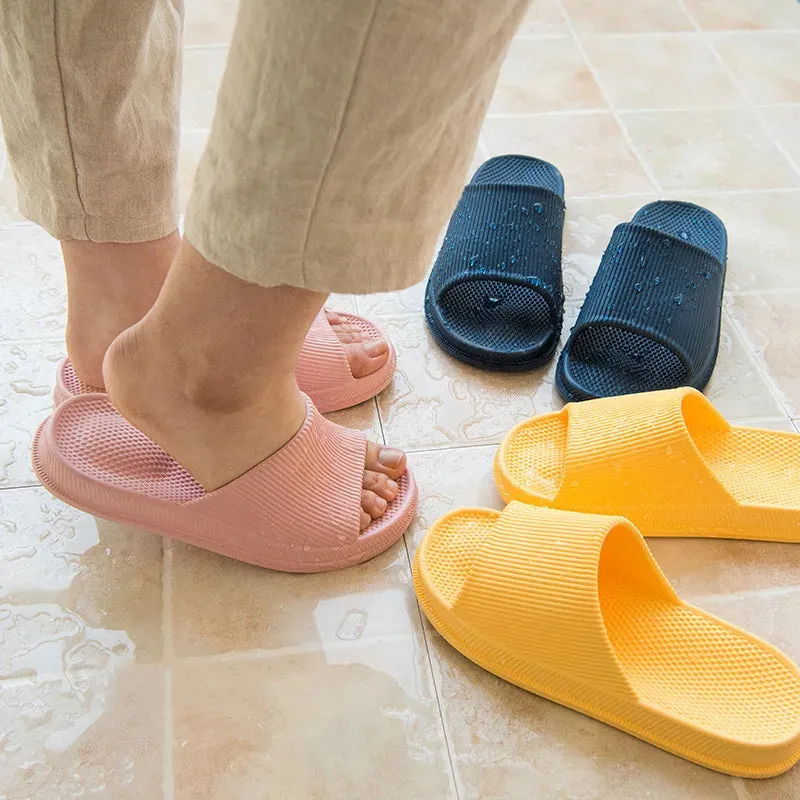 Big Size EVA Massage Slippers Men Women Home Slippers Outdoor Beach Shoes Couples Sandals Light House Bathroom Non-slip Slides