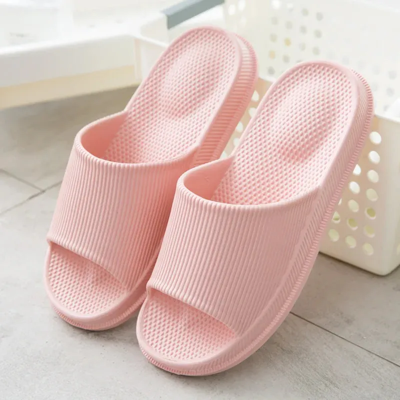 Big Size EVA Massage Slippers Men Women Home Slippers Outdoor Beach Shoes Couples Sandals Light House Bathroom Non-slip Slides