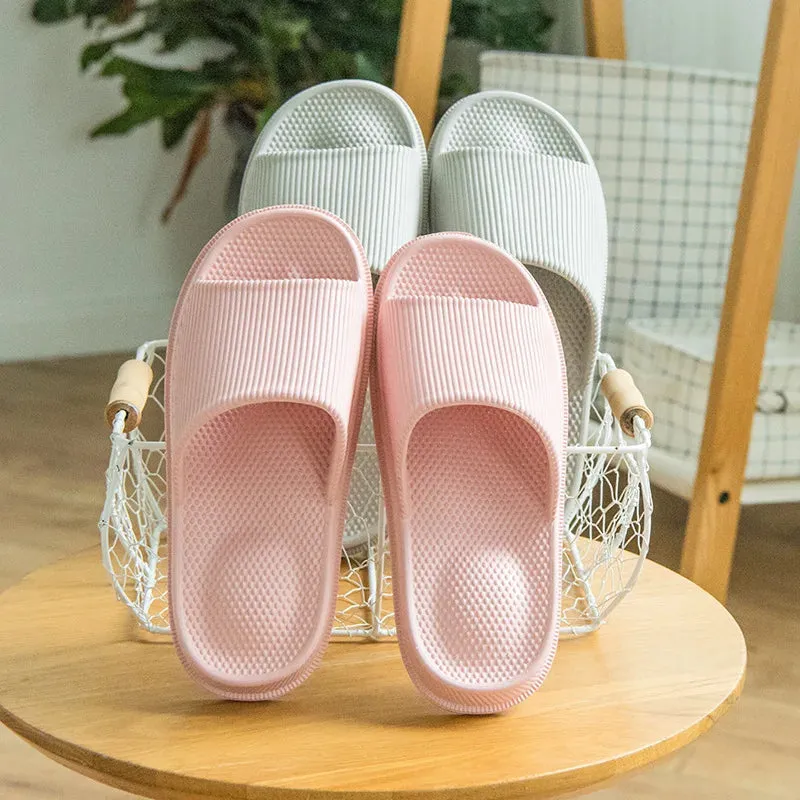 Big Size EVA Massage Slippers Men Women Home Slippers Outdoor Beach Shoes Couples Sandals Light House Bathroom Non-slip Slides