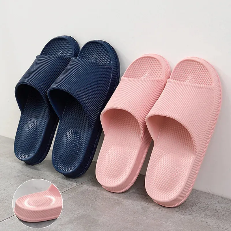 Big Size EVA Massage Slippers Men Women Home Slippers Outdoor Beach Shoes Couples Sandals Light House Bathroom Non-slip Slides