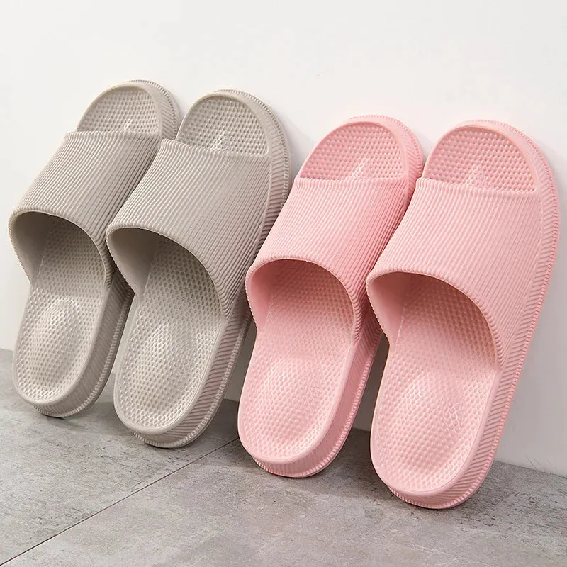 Big Size EVA Massage Slippers Men Women Home Slippers Outdoor Beach Shoes Couples Sandals Light House Bathroom Non-slip Slides