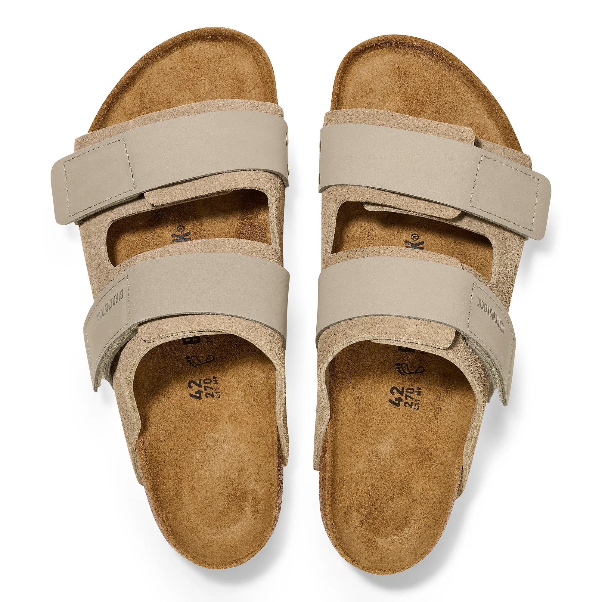 Birkenstock Uji Slide Sandal (Men) - Taupe Suede/Taupe Nubuck