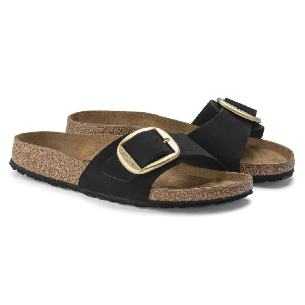 Birkenstock Women's Madrid Big Buckle Gold Sandal - Nubuck Leather