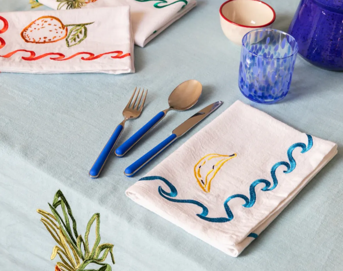 Bonnie & Neil | Mixed Surf Embroidered Linen Napkins