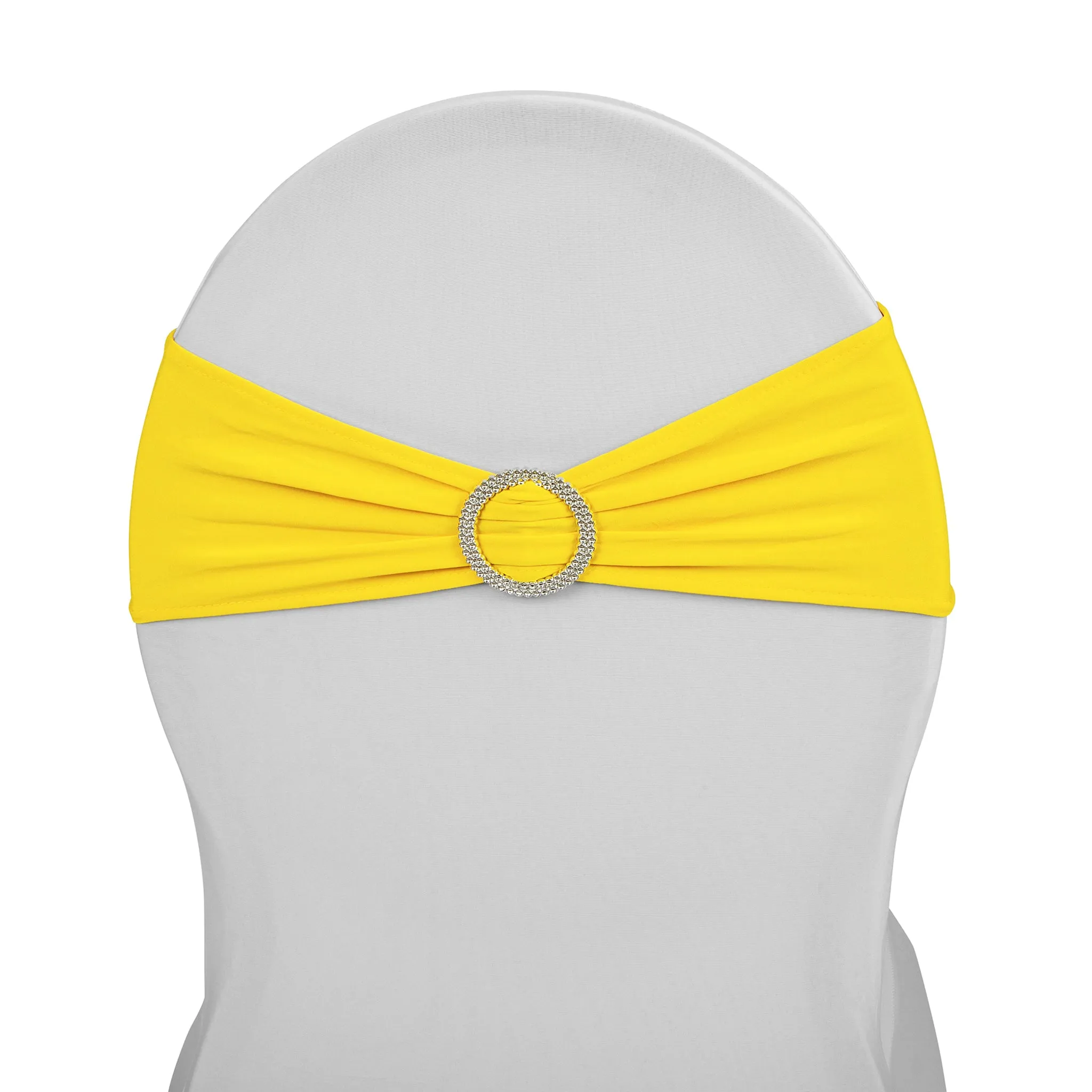 Buckle Spandex Stretch Chair Band - Bright Yellow