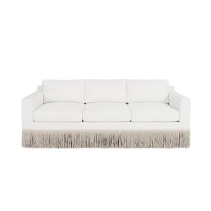 Caroline White Sofa by Worlds Away