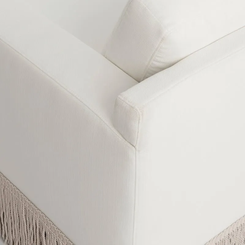 Caroline White Sofa by Worlds Away