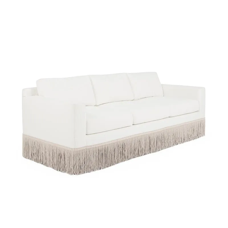 Caroline White Sofa by Worlds Away