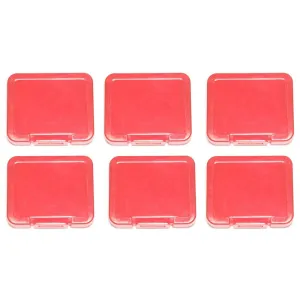 Cases for SD SDHC & Micro SD memory cards tough plastic storage holder covers - 6 pack Red | ZedLabz