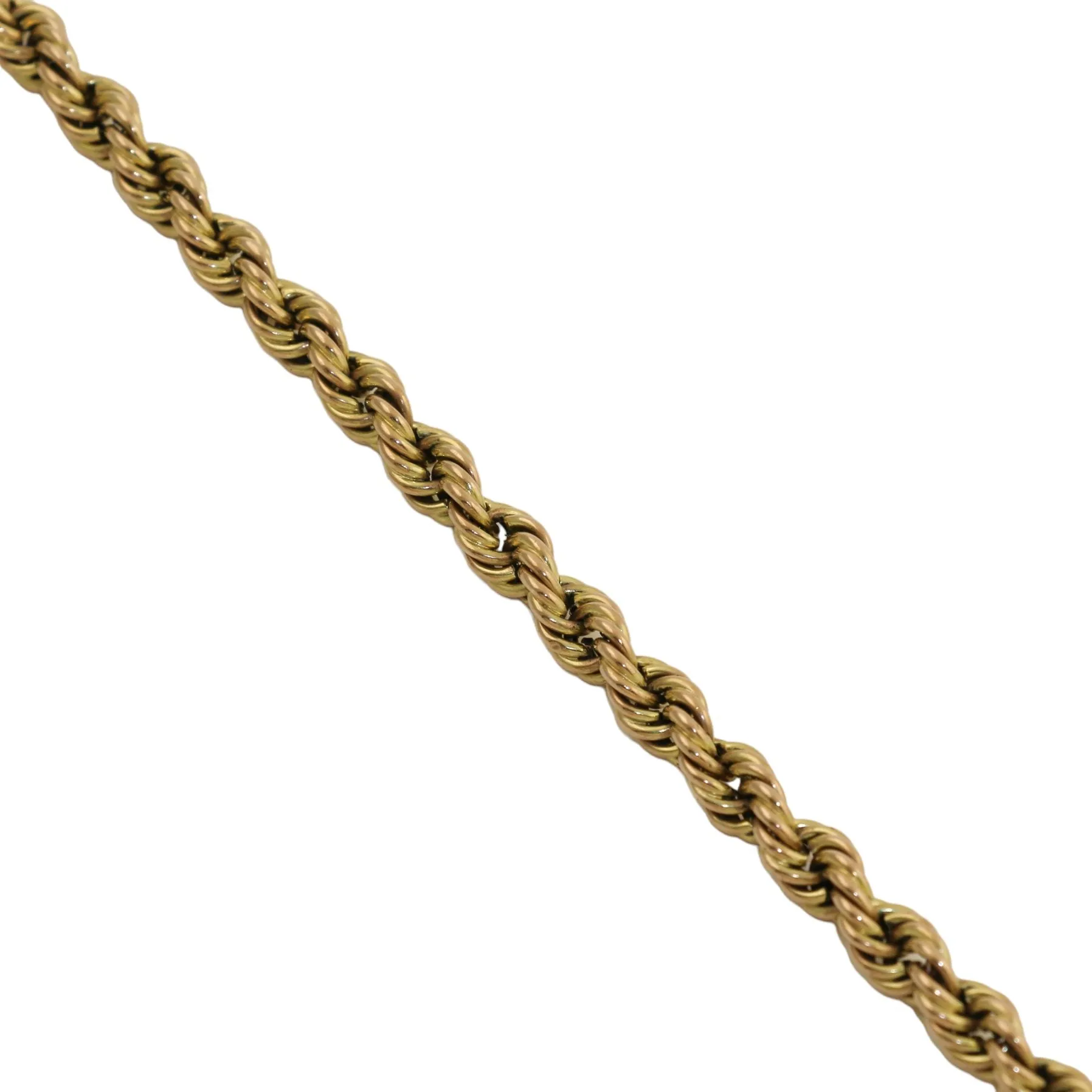 Classic 14k Gold x 6mm Rope Braid Chain Bracelet