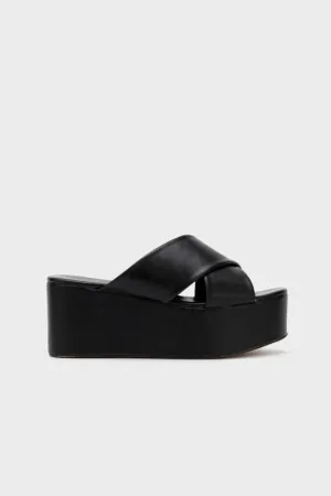 CRISS CROSS WEDGE HEEL SLIDE