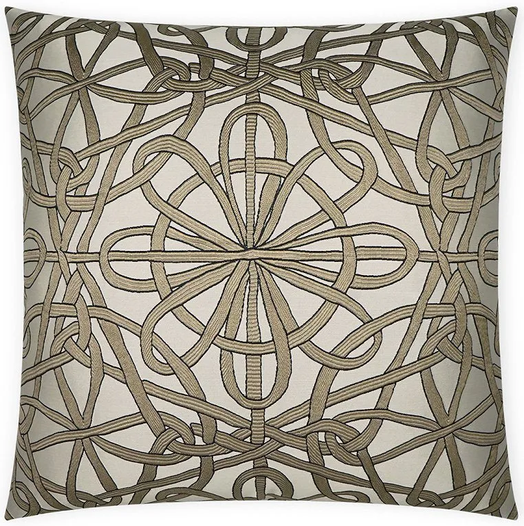 Elegance Jacquard Knots Pillow-Taupe