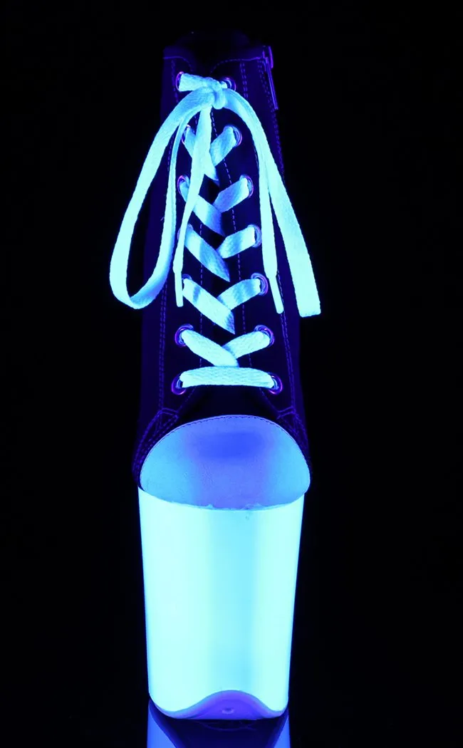 FLAMINGO-800SK-02 UV Reflective Converse Heels in Black