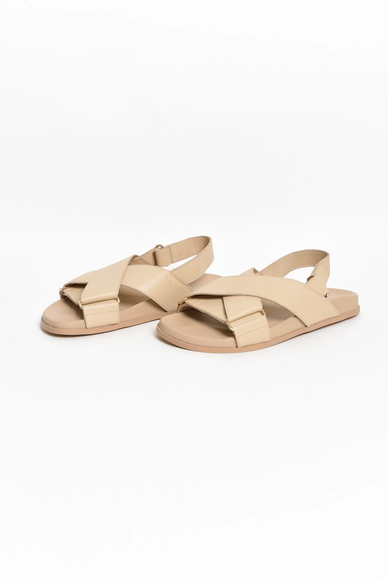 Haylow Stone Leather Crossover Sandal