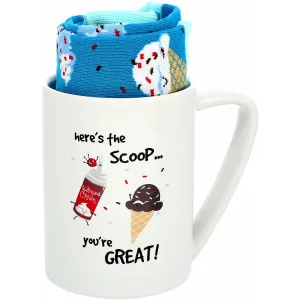 Here's the Scoop 18 oz Mug and Sock Set