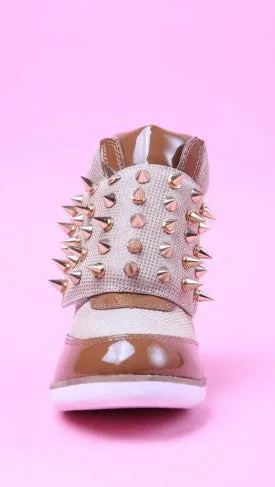 Jeffrey Campbell Teramo Spike in Tan Beige Gold