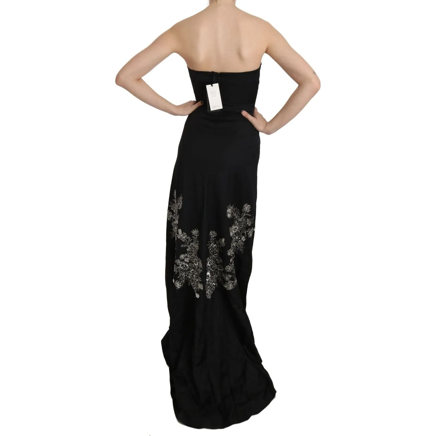 John Richmond Enchanting Black Maxi Flare Dress