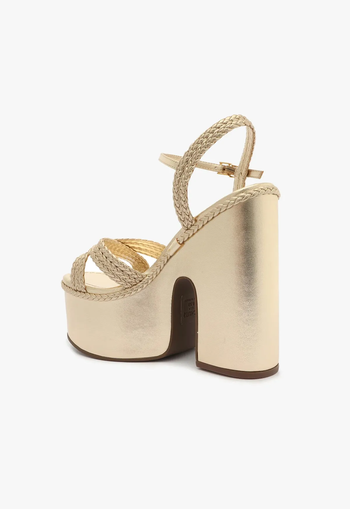 Karima Cutout Metallic Nappa Sandal