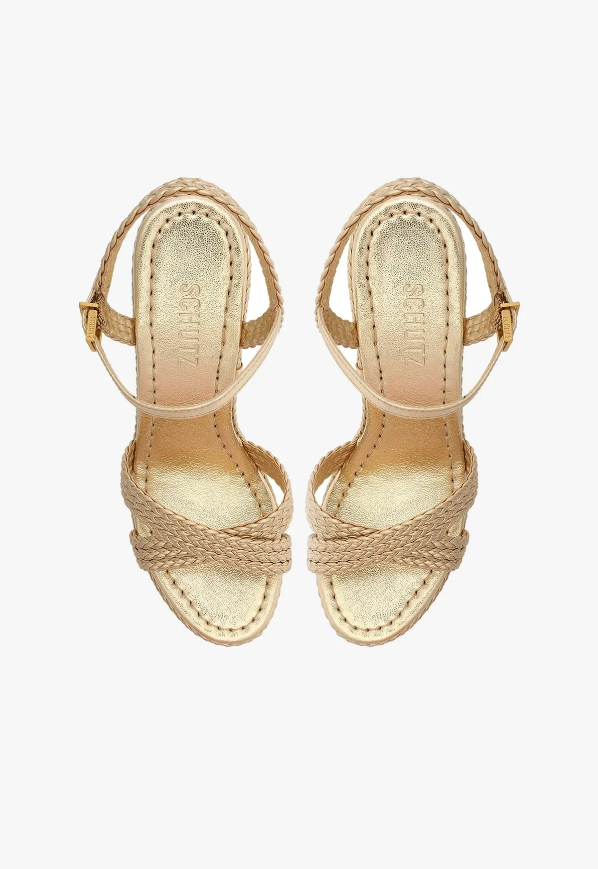 Karima Cutout Metallic Nappa Sandal