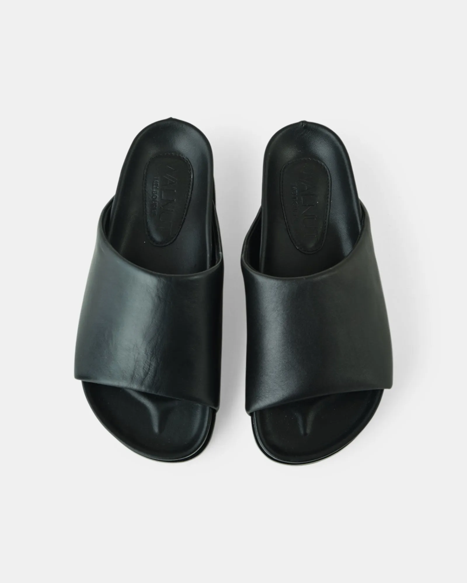 Kendall Leather Slide - Black