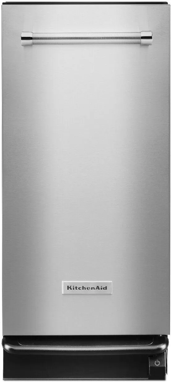 KitchenAid KTTS505ESS 15 Inch Built-In Fully Integrated Trash Compactor with 1.4 cu. ft. Capacity, 1/3 HP, 5:1 Compaction Ratio, Whisper Quiet Plus and Odor Management System: Stainless Steel