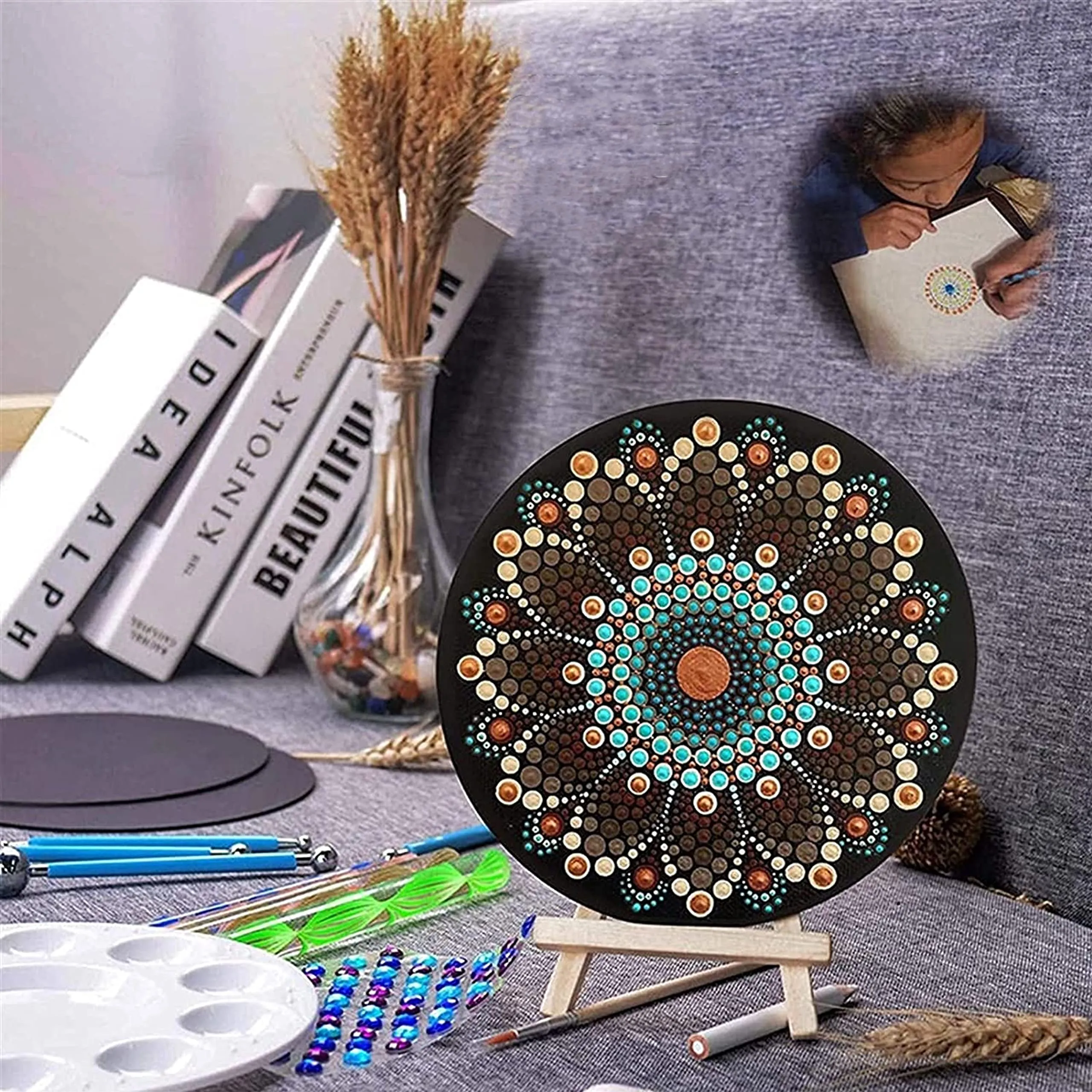 Lakeer 38Pcs Mandala Dotting Tools Set - Create Stunning Artworks With Ease - Acrylic, Multicolor