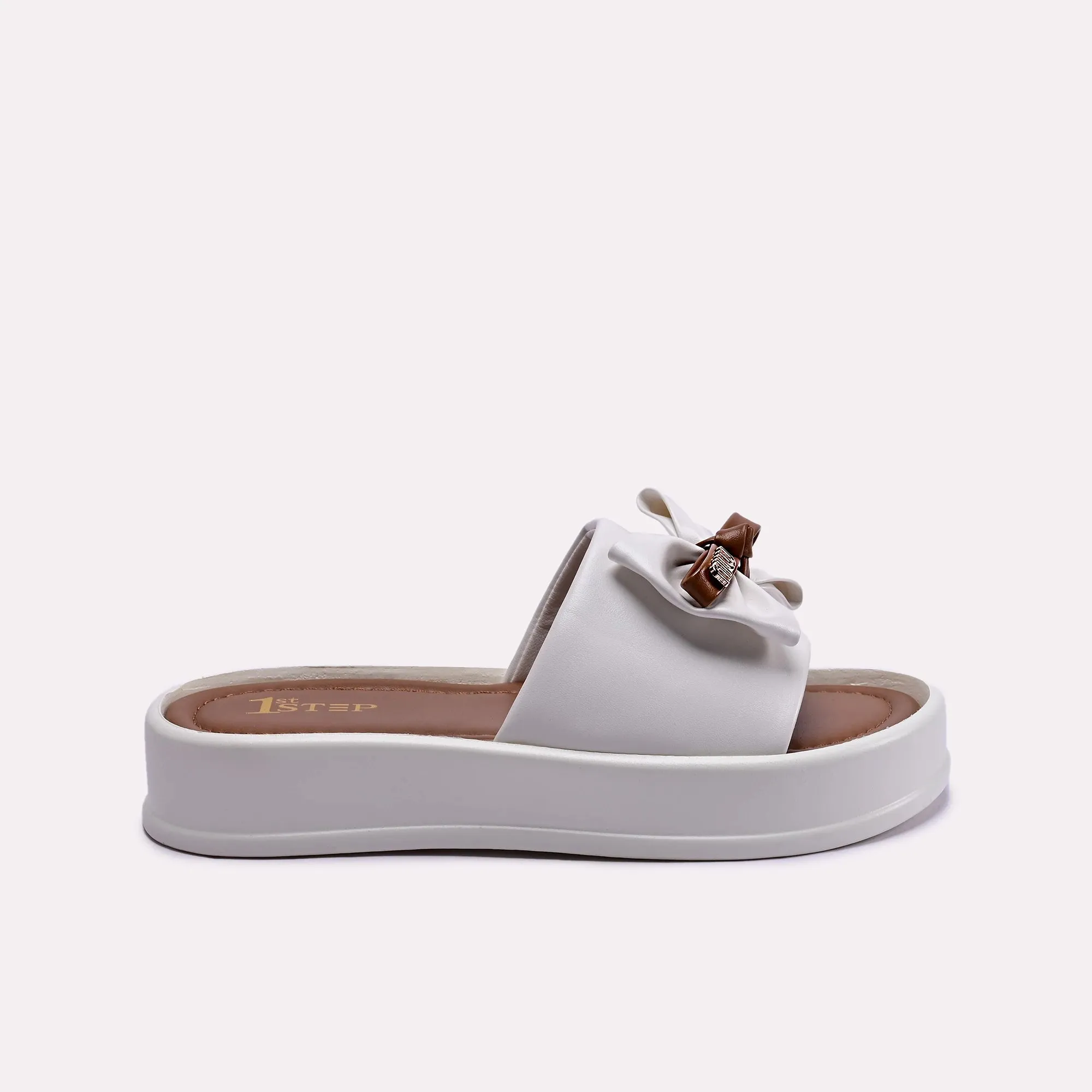 Lauren White Platform Slides 0412354