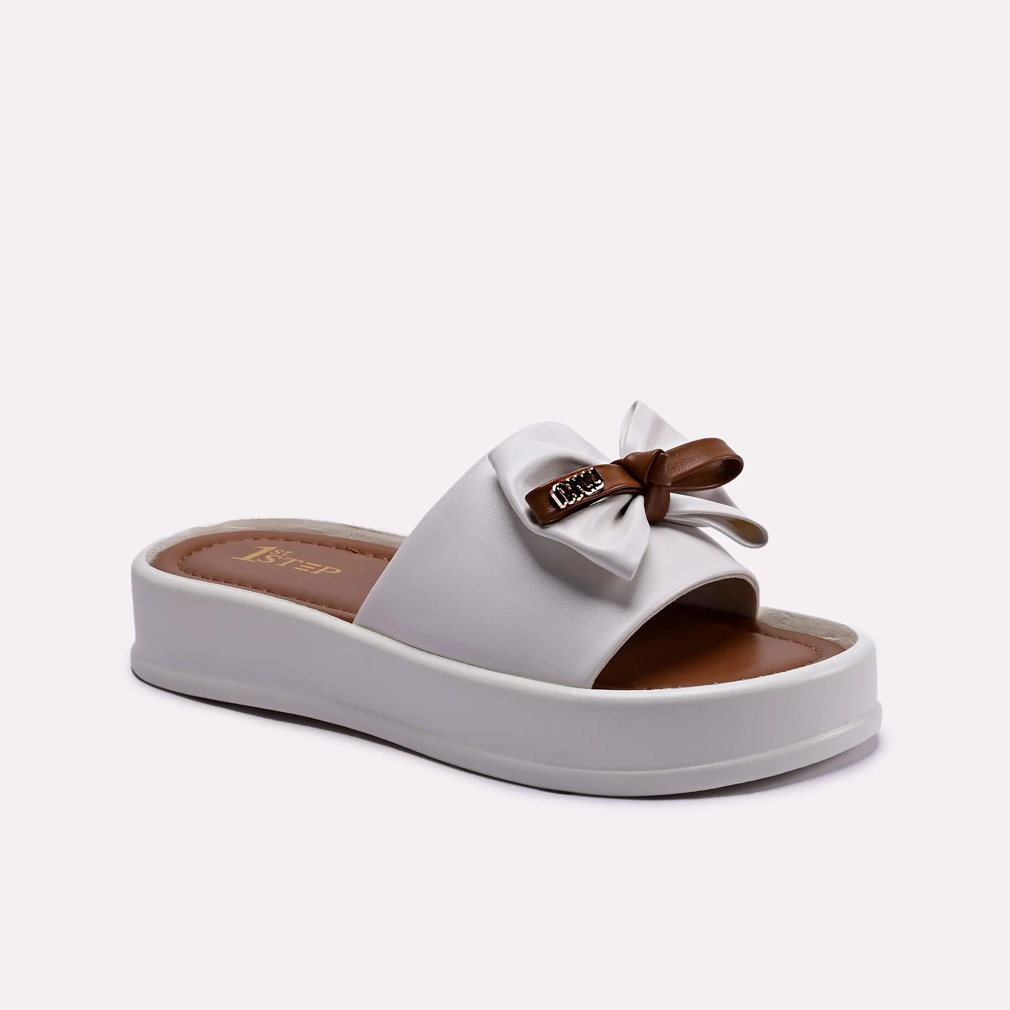 Lauren White Platform Slides 0412354