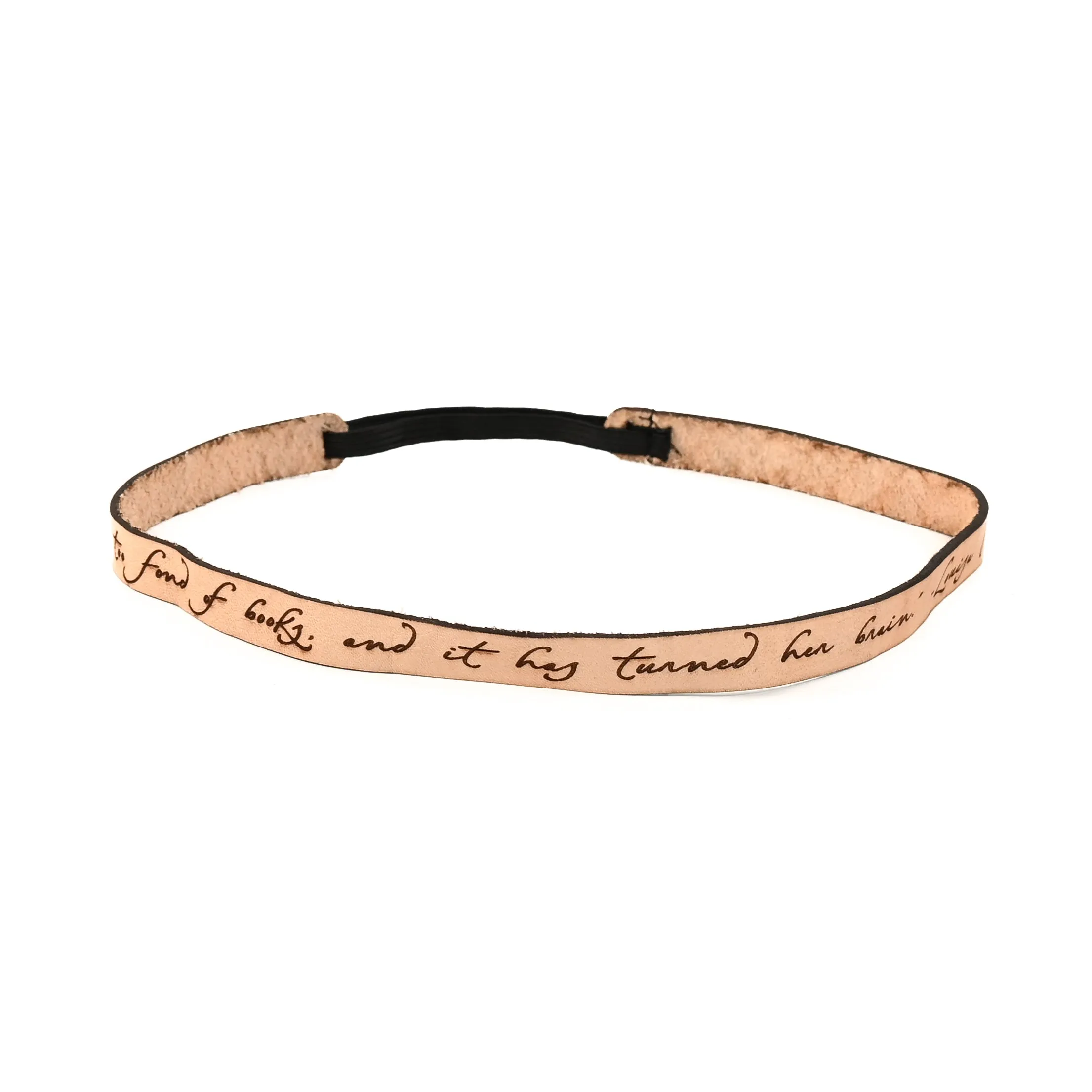 Louisa May Alcott Leather Quote Headband