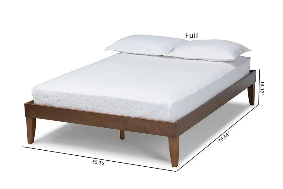 Lucina Walnut Brown Platform Bed Frame (Queen)