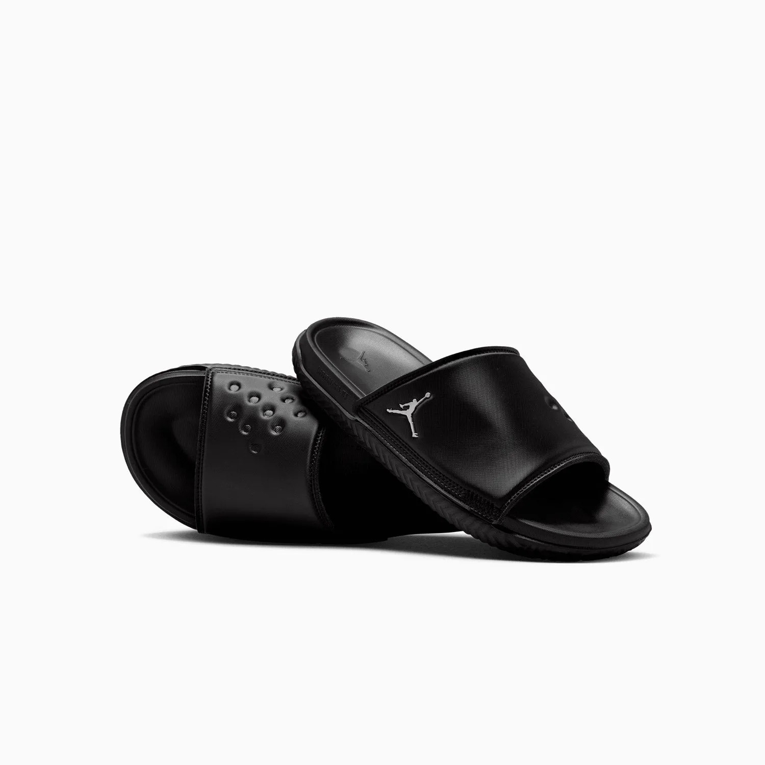 Men's Jordan Play "Black Metallic Silver" Slides