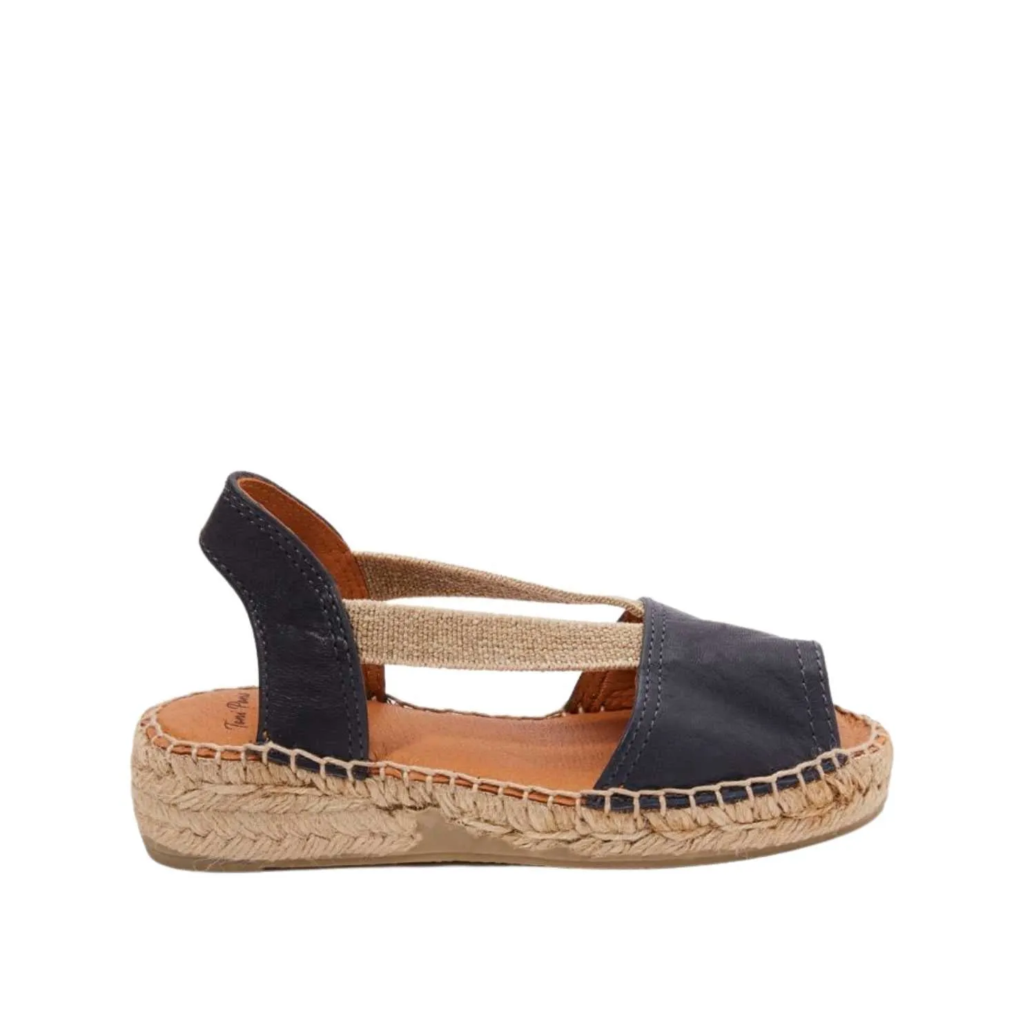 Metallic Leather Wedge Espadrille for Kids - Eli-P