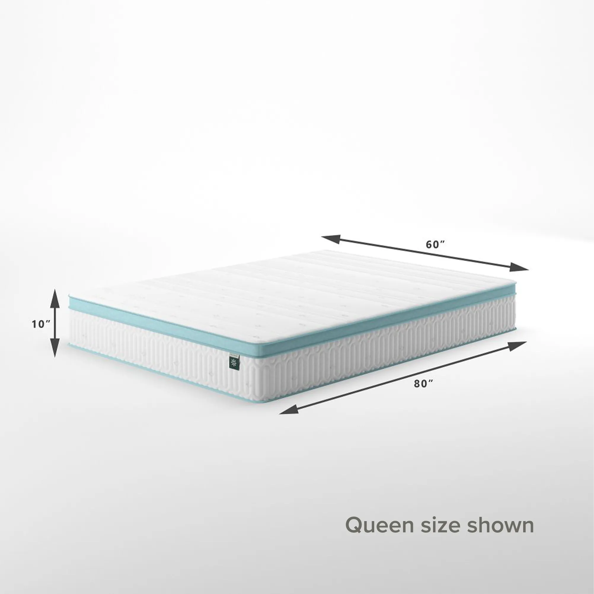 Mint Green Foam Hybrid Spring Queen Mattress