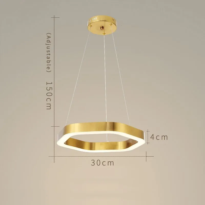 Modern Led Chandelier Gold Living Room Lamp Luxury Creative Stainless Shop Light Fixture Combination