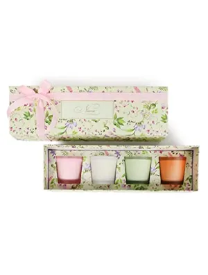 Niana Spring Summer Candle Set of 4 - Freesia, Frangipani, Tuberose, Orange Blossom Scented Soy Candles