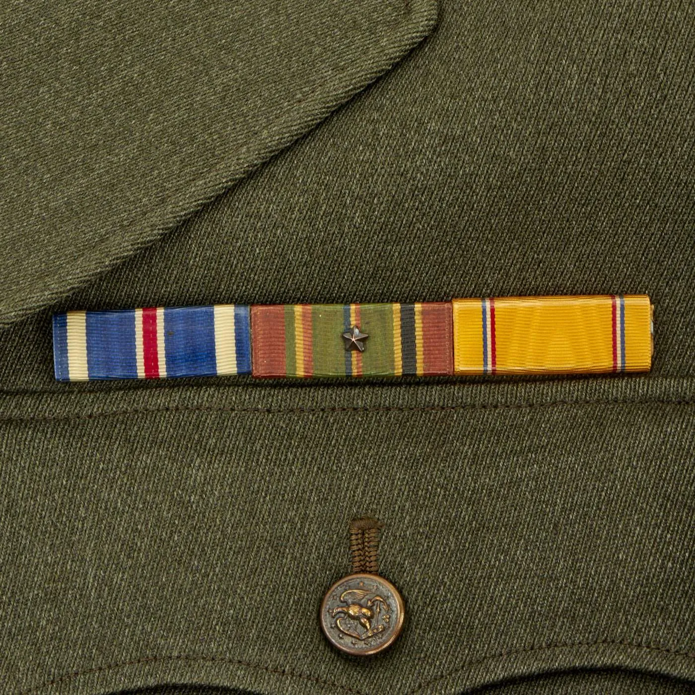 Original U.S. WWII Navy Chief Petty Officer Winter Working Uniform Jacket with Bullion Aviation Insignia - As Seen In Book